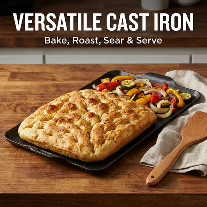 Non-Stick Ceramic Baking Pan Dishwasher Safe – Teflon-Free Oven Tray for Bacon, Chicken, Steak, Bread & Family Meals