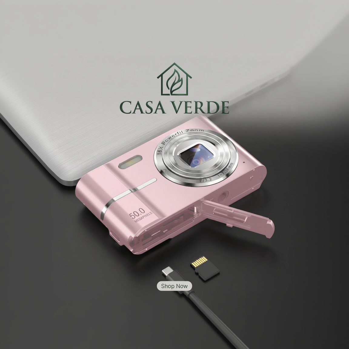 FHD 1080P Digital Camera – 16X Zoom & SD Card Included
