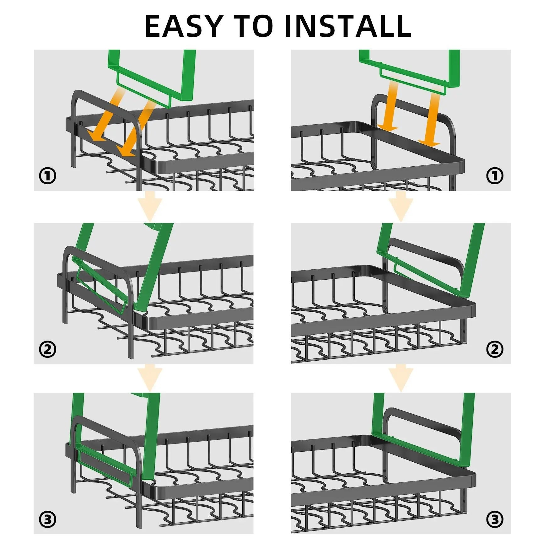 2-Tier Foldable Dish Drying Rack with Drainboard – Kitchen Dish Drainer & Tableware Storage Organizer